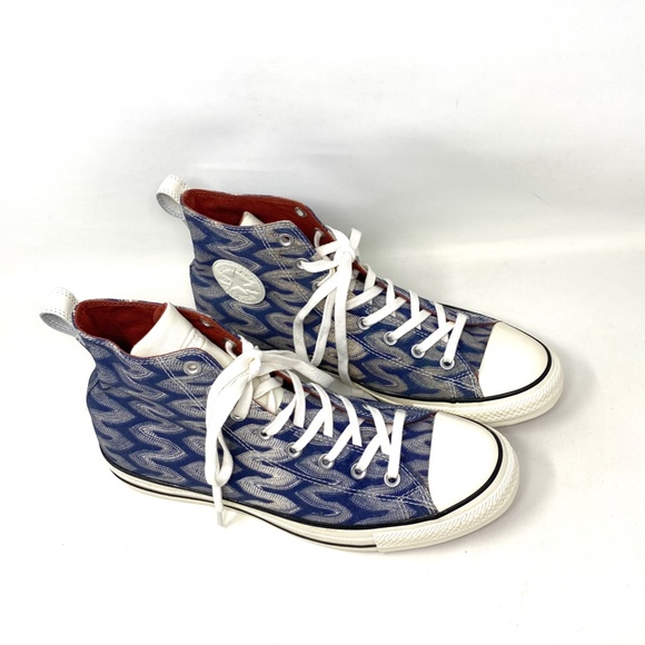 Converse Missoni Chuck Taylor High Top Auburn Egret  Men Canvas Sneakers 151255C - Picture 3 of 9